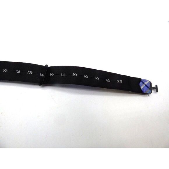 Alfani Men’s Pre-tied Adjustable Bow-tie, Plaid, Black/Gray/Purple - Picture 5 of 5